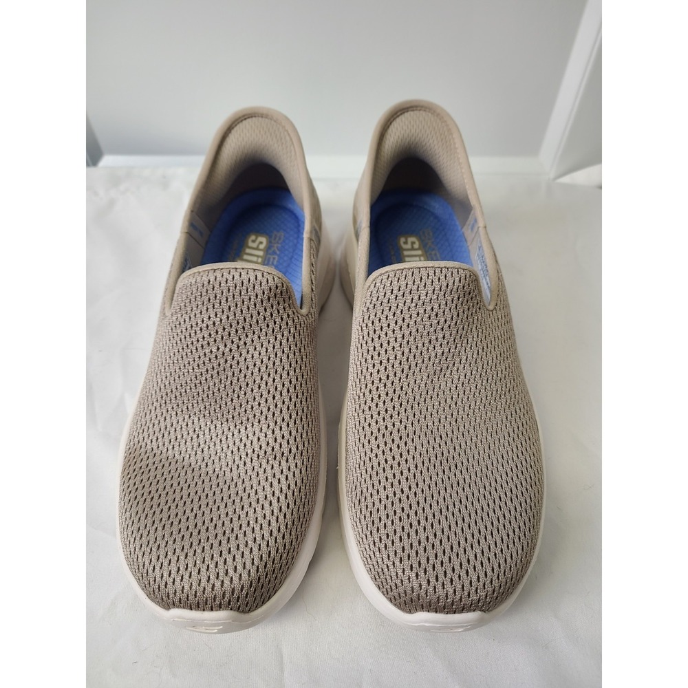 Skechers Slip-ins Go Walk Taupe Mesh Walking Shoes 124963 Women Size 6